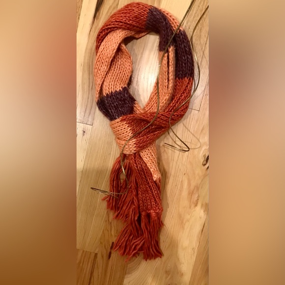 HANDMADE STRIPED CROCHET KNIT SCARF - Picture 2 of 3